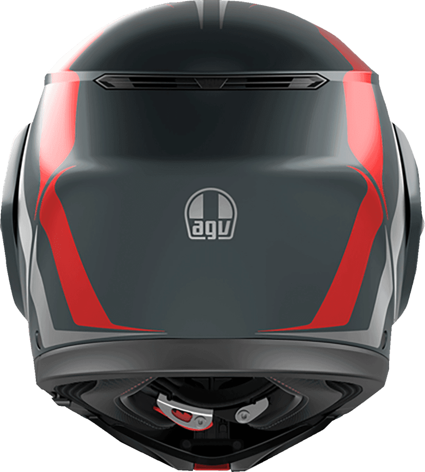 AGV 0100-2407 Streetmodular Helmet - Resia - Matte Gray/Silver/Red - Large — image 2 of 5