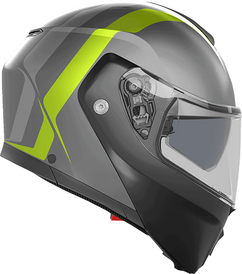 AGV 0100-2411 Streetmodular Helmet - Resia - Matte Gray/Black/Yellow Fluo - Medium — image 3 of 5