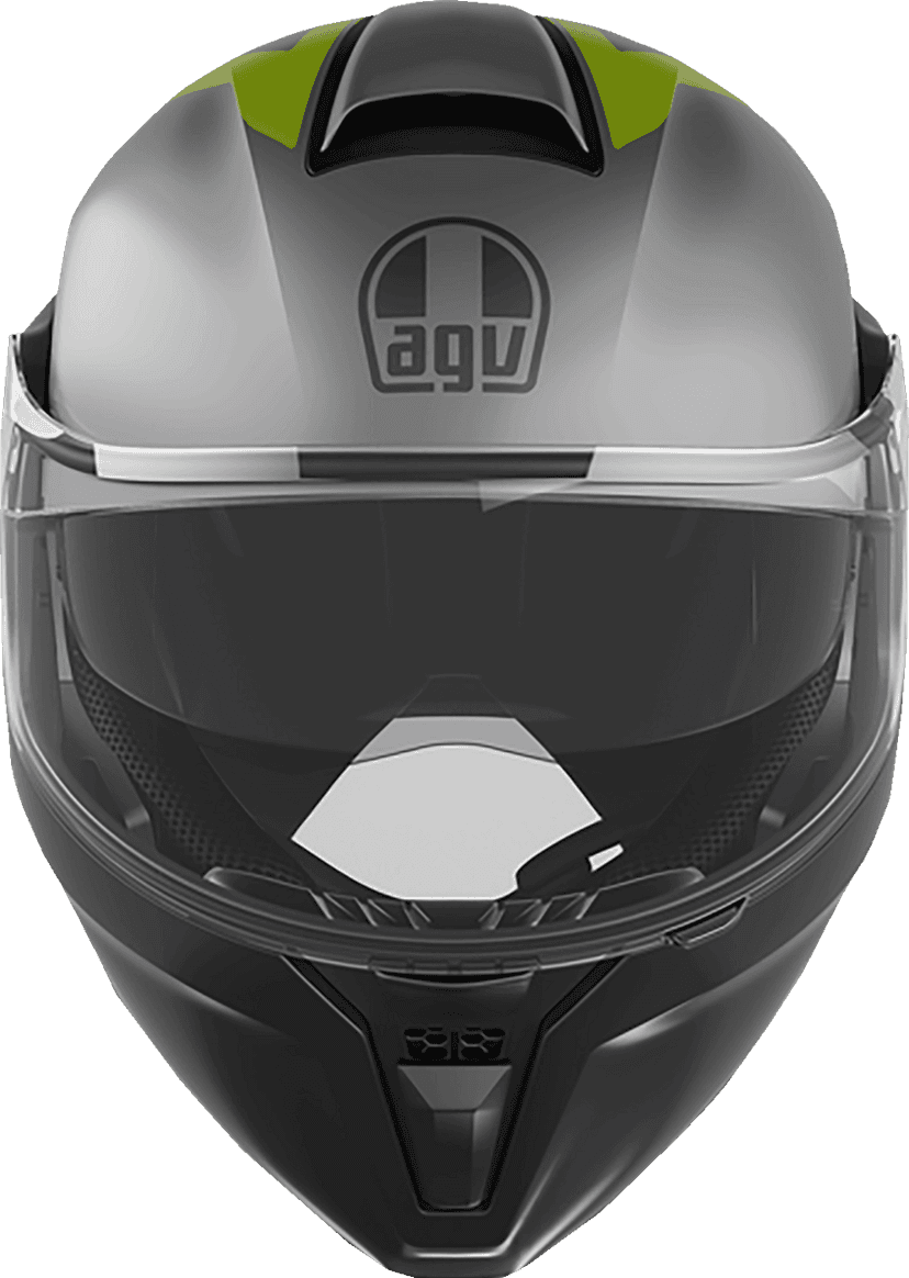 AGV 0100-2414 Streetmodular Helmet - Resia - Matte Gray/Black/Yellow Fluo - 2XL — image 5 of 5