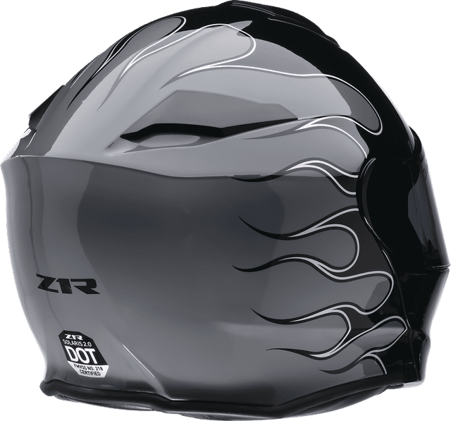 Z1R 0100-2653 Solaris 2.0 Modular Helmet - Flame - Black/Gray - Small — image 2 of 4