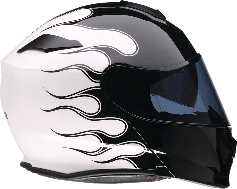 Z1R 0100-2663 Solaris 2.0 Modular Helmet - Flame - Black/White - 2XL — image 3 of 4