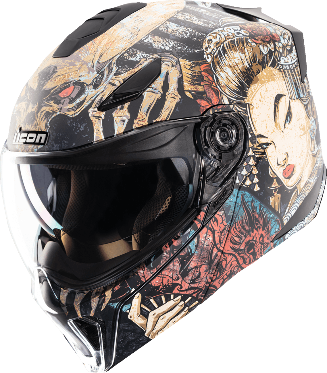 ICON 0100-2717 Threshold™ Modular Helmet - Odokuro - Black - Large