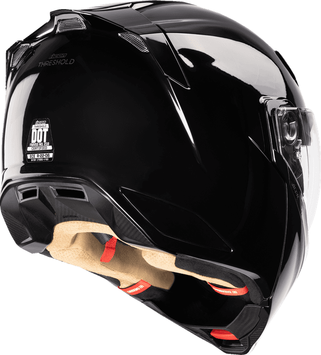 ICON 0100-2815 Threshold™ Modular Helmet - Solid - Gloss Black - XL — image 3 of 6