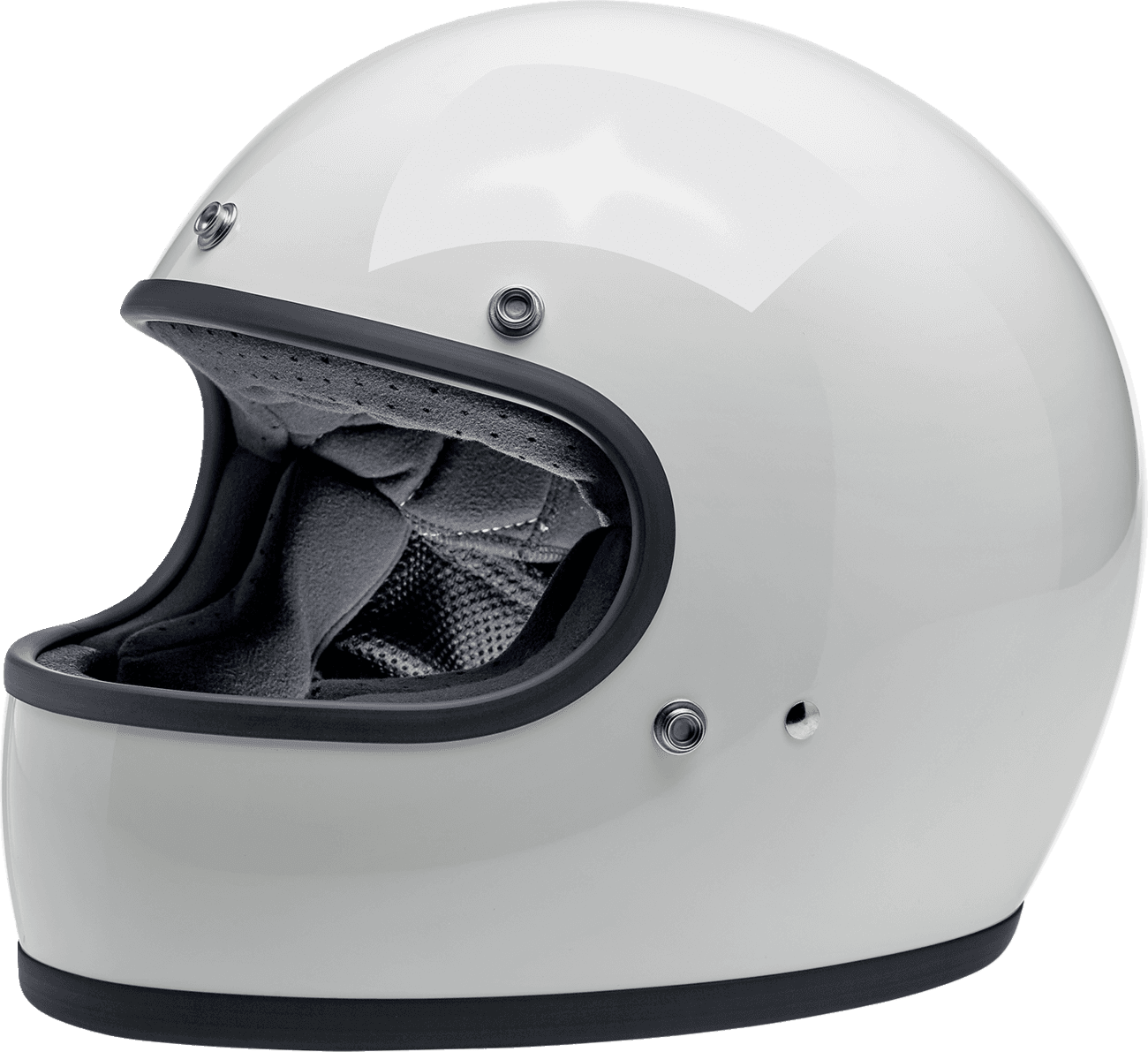 BILTWELL 0101-12856 Gringo Helmet - Gloss White - XS