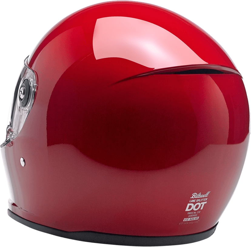 BILTWELL 0101-13849 Lane Splitter Helmet - Gloss Blood Red - XS — image 2 of 9