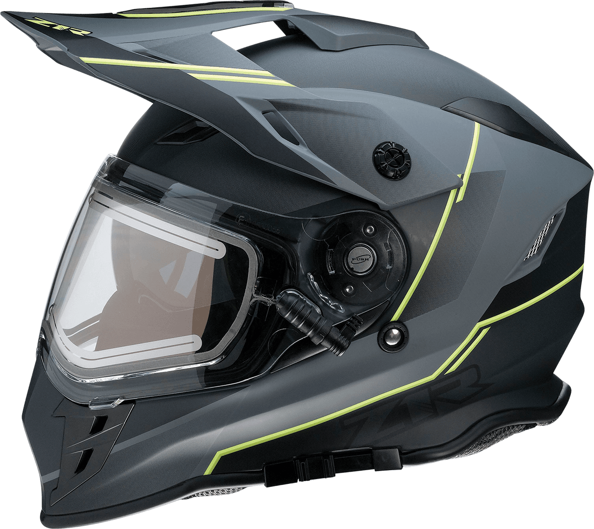 Z1R 0101-14066 Range Snow Helmet - Bladestorm - Electric - Dual Pane - Gray/Black/Hi-Viz Yellow - Small