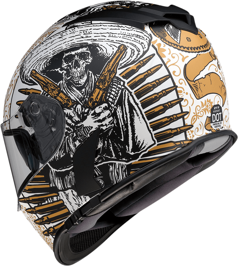 Z1R 0101-14167 Warrant Helmet - Sombrero - White/Gold - Large — image 4 of 7