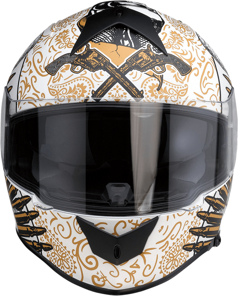 Z1R 0101-14167 Warrant Helmet - Sombrero - White/Gold - Large — image 2 of 7