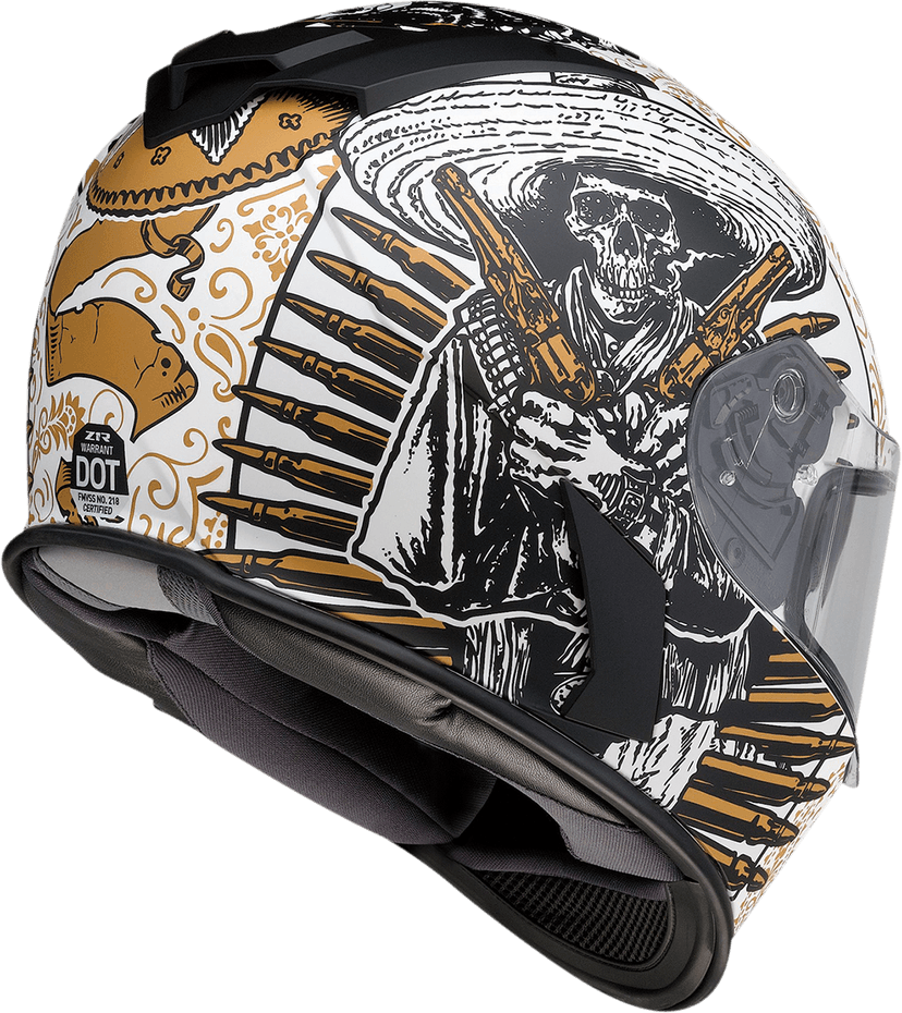 Z1R 0101-14168 Warrant Helmet - Sombrero - White/Gold - XL — image 5 of 7