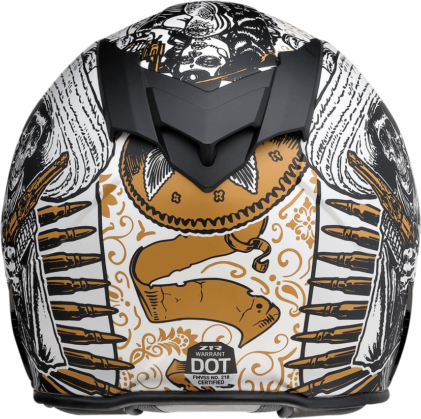 Z1R 0101-14168 Warrant Helmet - Sombrero - White/Gold - XL — image 7 of 7