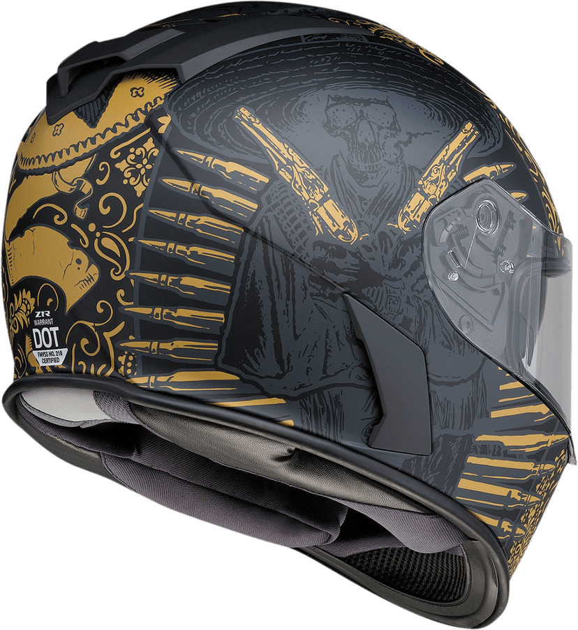 Z1R 0101-14171 Warrant Helmet - Sombrero - Black/Gold - Small — image 3 of 6
