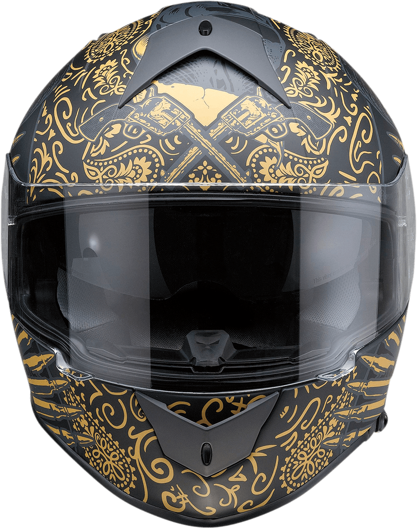 Z1R 0101-14173 Warrant Helmet - Sombrero - Black/Gold - Large — image 4 of 6