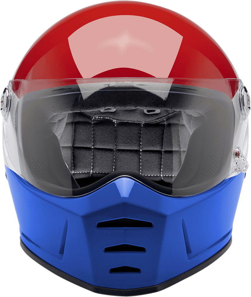 BILTWELL 0101-14347 Lane Splitter Helmet - Podium - Gloss Red/White/Blue - XS — image 3 of 7