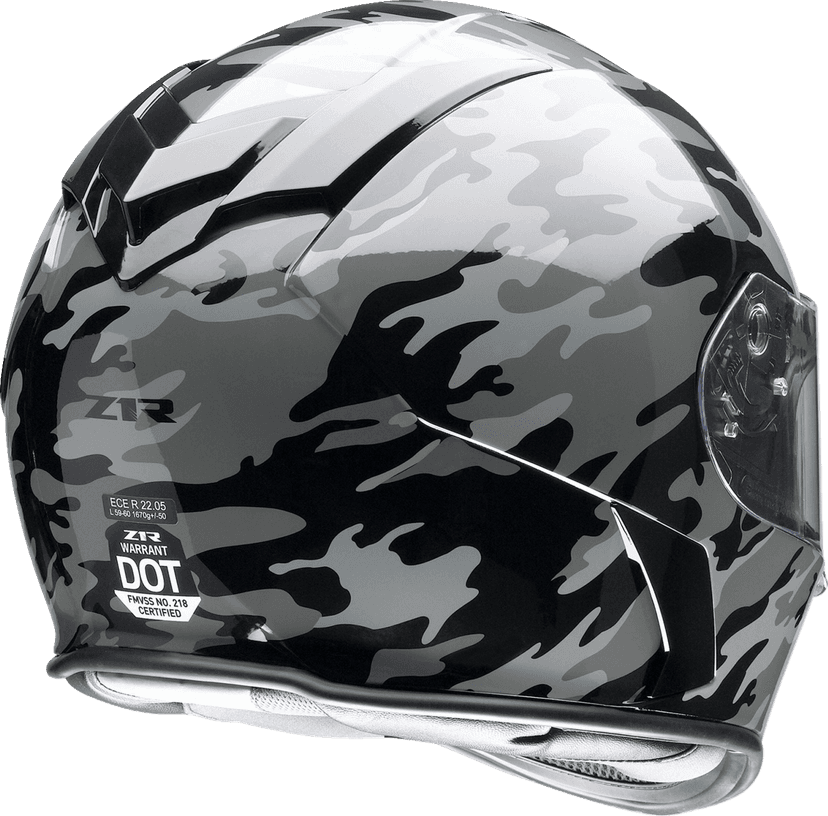 Z1R 0101-14366 Warrant Helmet - Camo - Black/Gray - Small — image 6 of 6