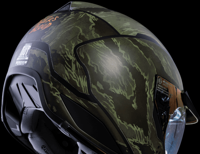 ICON 0101-14925 Domain™ Helmet - Tiger's Blood - Green - Medium — image 6 of 13