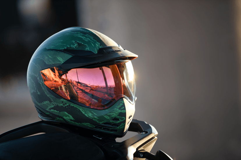 ICON 0101-14926 Domain™ Helmet - Tiger's Blood - Green - Large — image 10 of 13