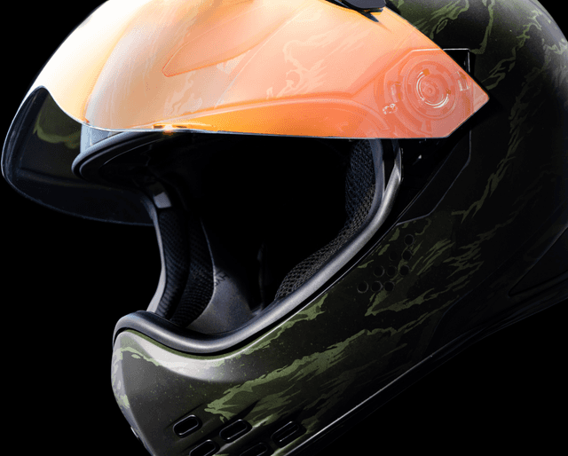 ICON 0101-14926 Domain™ Helmet - Tiger's Blood - Green - Large — image 4 of 13