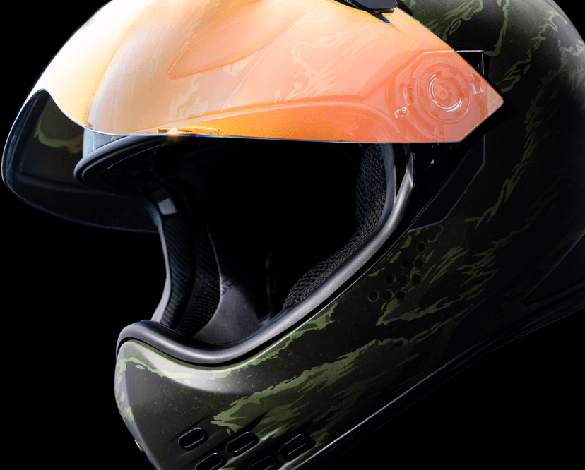 ICON 0101-14926 Domain™ Helmet - Tiger's Blood - Green - Large — image 4 of 13