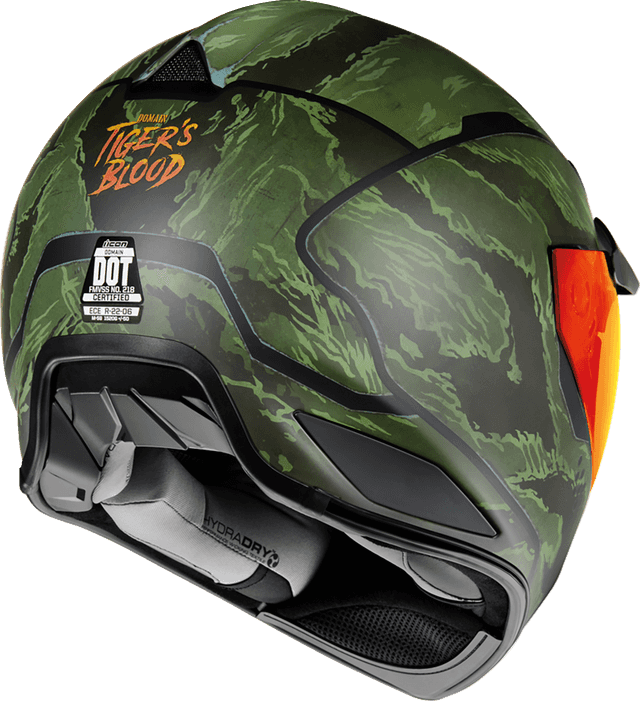ICON 0101-14929 Domain™ Helmet - Tiger's Blood - Green - 3XL — image 3 of 13