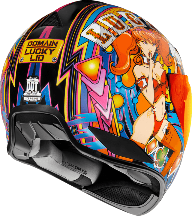 ICON 0101-14951 Domain™ Helmet - Lucky Lid 4 - Red - XS — image 3 of 9