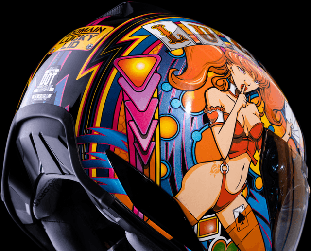 ICON 0101-14955 Domain™ Helmet - Lucky Lid 4 - Red - XL — image 4 of 9