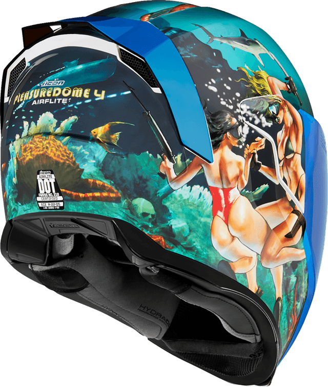 ICON 0101-15000 Airflite™ Helmet - Pleasuredome 4 - Blue - XS — image 3 of 12
