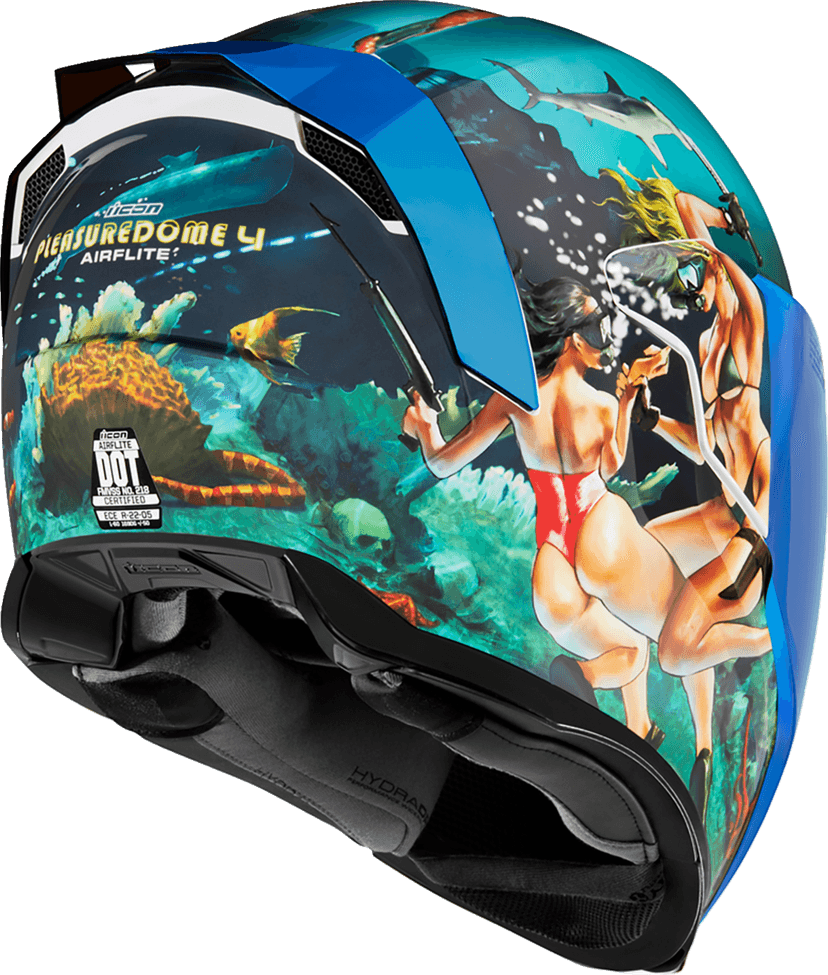 ICON 0101-15000 Airflite™ Helmet - Pleasuredome 4 - Blue - XS — image 3 of 12