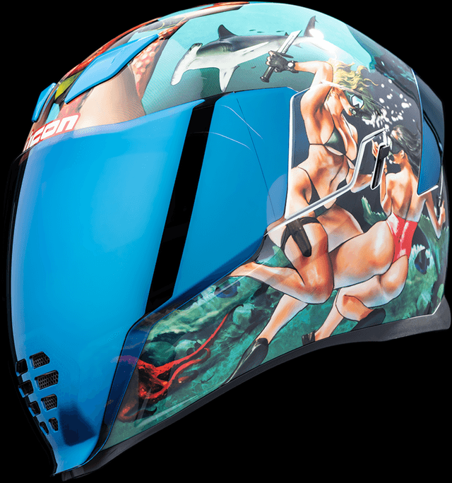 ICON 0101-15000 Airflite™ Helmet - Pleasuredome 4 - Blue - XS — image 10 of 12