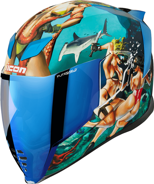 ICON 0101-15000 Airflite™ Helmet - Pleasuredome 4 - Blue - XS — image 1 of 12