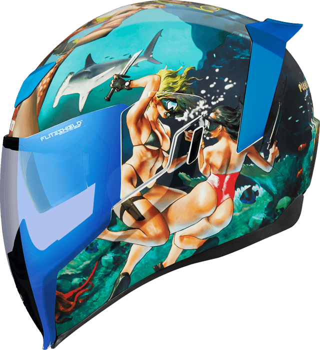 ICON 0101-15000 Airflite™ Helmet - Pleasuredome 4 - Blue - XS — image 2 of 12