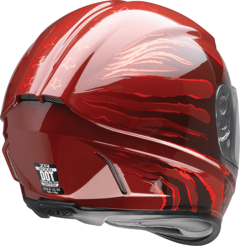 Z1R 0101-15419 Jackal Helmet - Patriot - Red - XS — image 4 of 5
