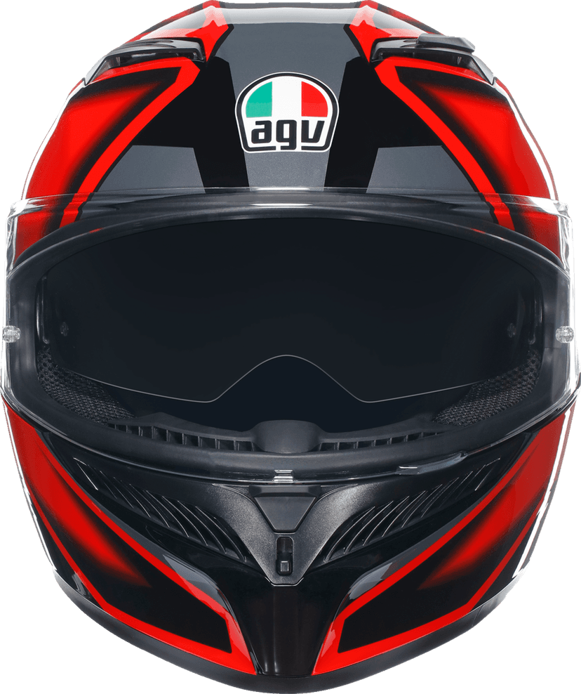 AGV 0101-15495 K3 Helmet - Compound - Black/Red - Large — image 2 of 5