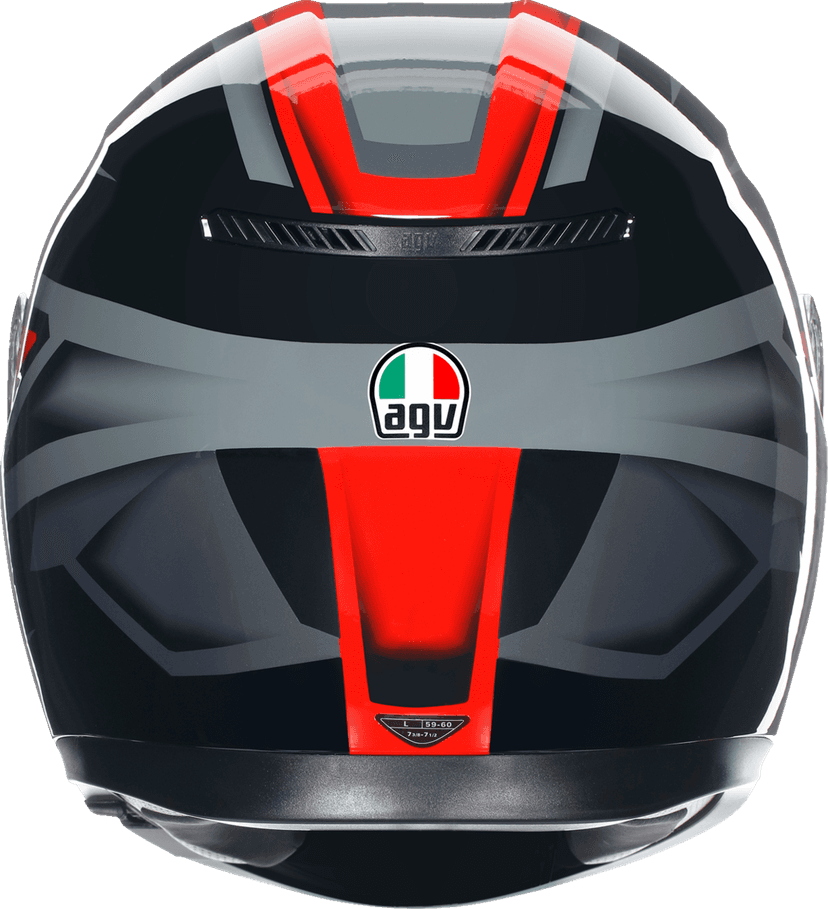 AGV 0101-15495 K3 Helmet - Compound - Black/Red - Large — image 3 of 5