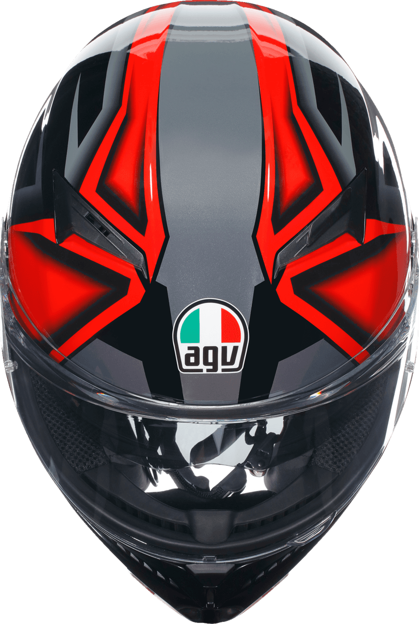 AGV 0101-15495 K3 Helmet - Compound - Black/Red - Large — image 5 of 5