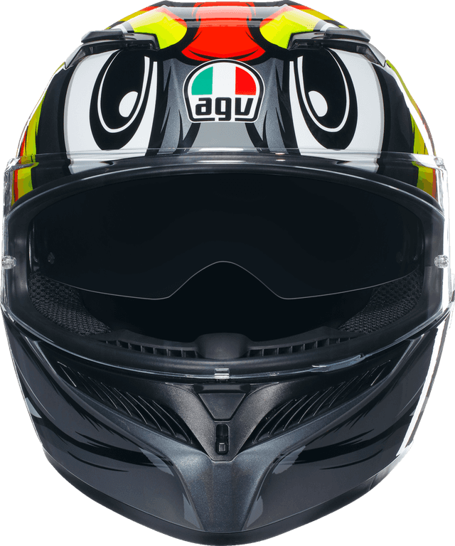 AGV 0101-15508 K3 Helmet - Birdy 2.0 - Gray/Yellow/Red - Small — image 6 of 7