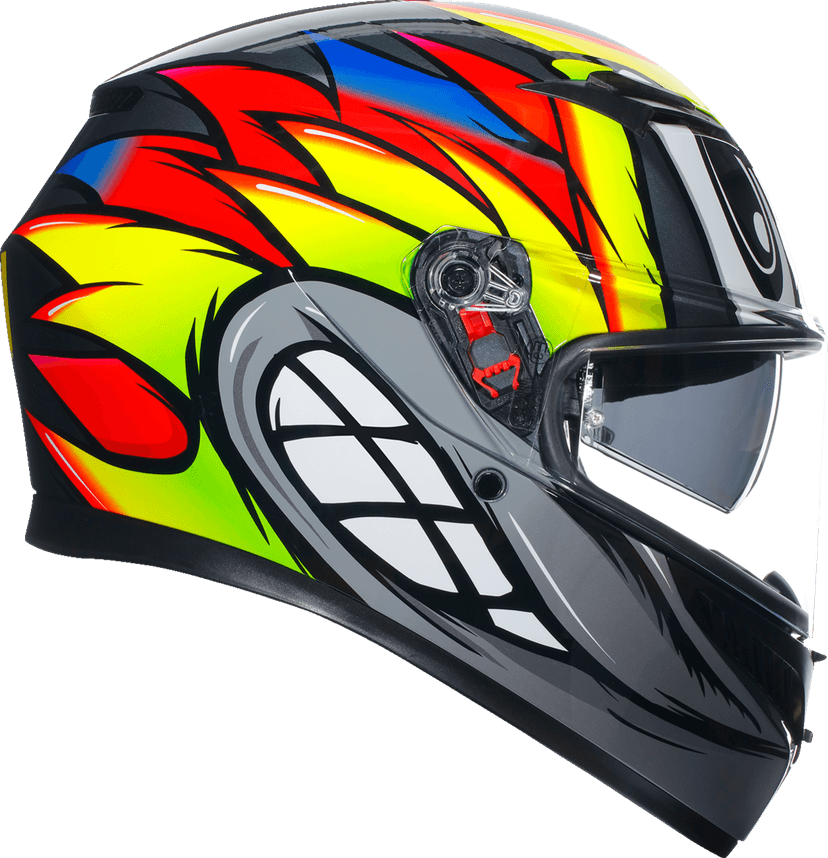 AGV 0101-15511 K3 Helmet - Birdy 2.0 - Gray/Yellow/Red - XL — image 6 of 7