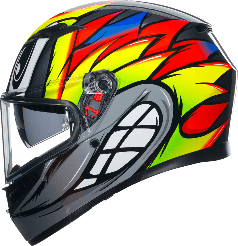 AGV 0101-15511 K3 Helmet - Birdy 2.0 - Gray/Yellow/Red - XL — image 7 of 7