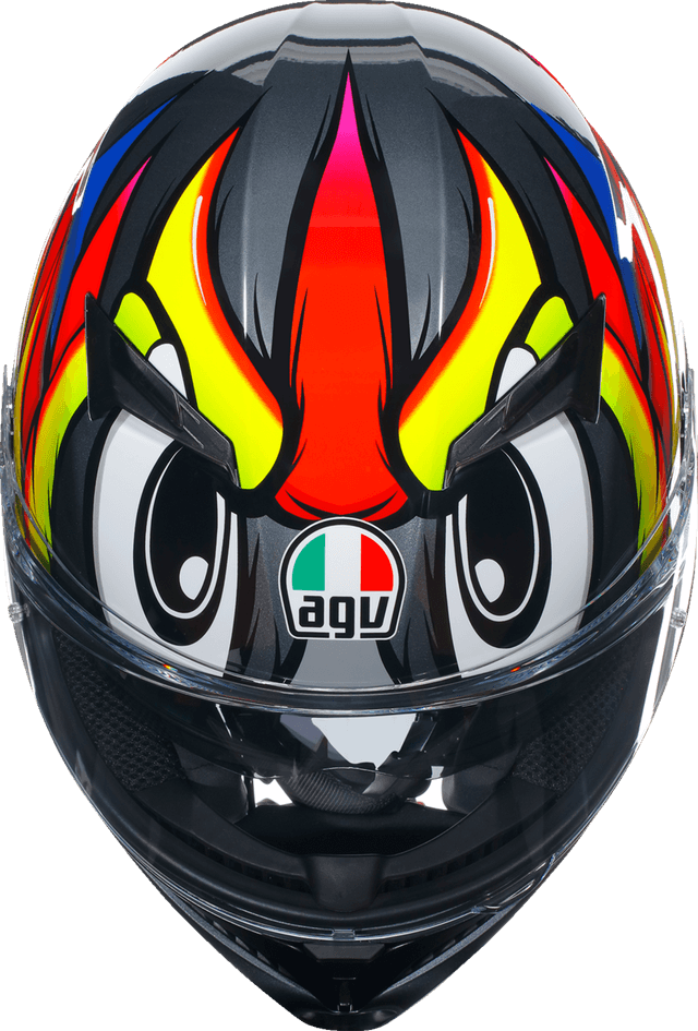 AGV 0101-15512 K3 Helmet - Birdy 2.0 - Gray/Yellow/Red - 2XL — image 4 of 7