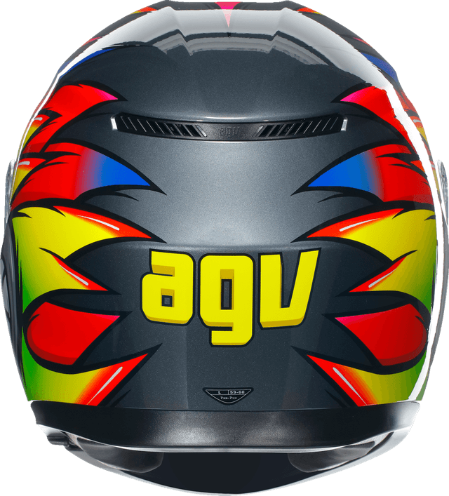 AGV 0101-15512 K3 Helmet - Birdy 2.0 - Gray/Yellow/Red - 2XL — image 3 of 7