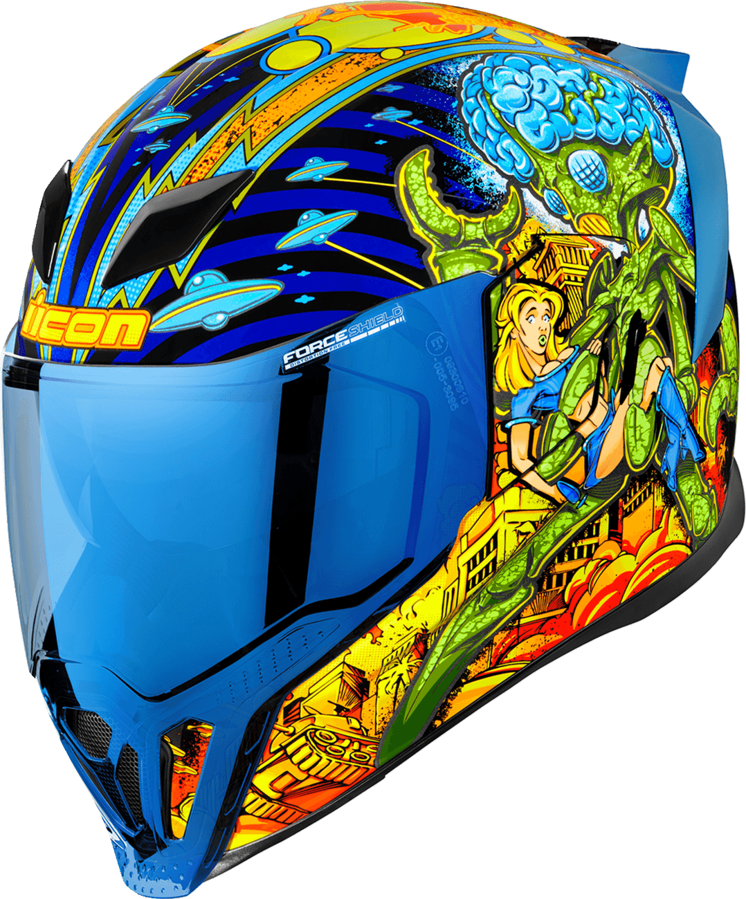 ICON 0101-15546 Airflite™ Helmet - Bugoid Blitz - Blue - XS