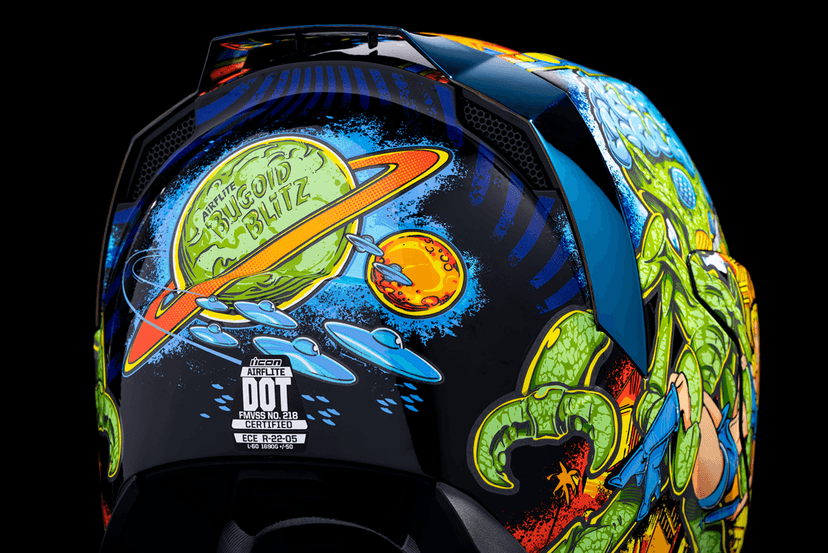 ICON 0101-15548 Airflite™ Helmet - Bugoid Blitz - Blue - Medium — image 15 of 19