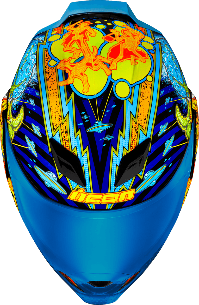 ICON 0101-15549 Airflite™ Helmet - Bugoid Blitz - Blue - Large — image 4 of 19