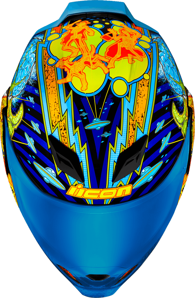 ICON 0101-15551 Airflite™ Helmet - Bugoid Blitz - Blue - 2XL — image 4 of 19