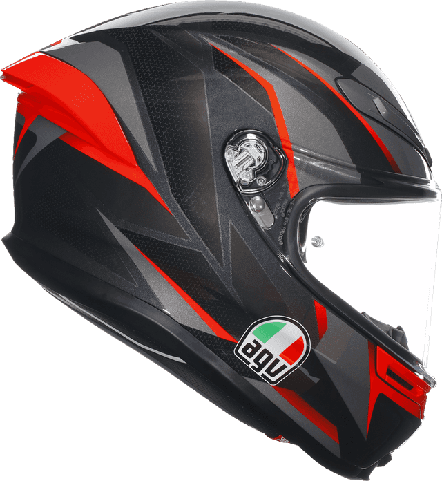 AGV 0101-15626 K6 S Helmet - Slashcut - Black/Gray/Red - 2XL — image 7 of 7