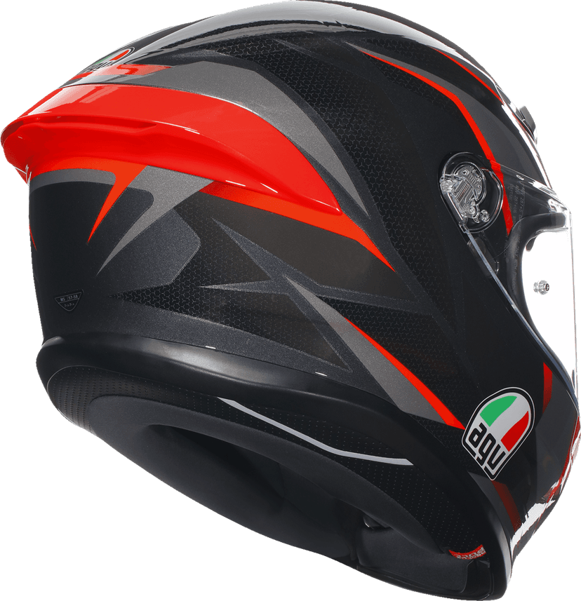 AGV 0101-15626 K6 S Helmet - Slashcut - Black/Gray/Red - 2XL — image 3 of 7