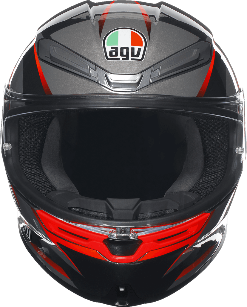 AGV 0101-15626 K6 S Helmet - Slashcut - Black/Gray/Red - 2XL — image 2 of 7