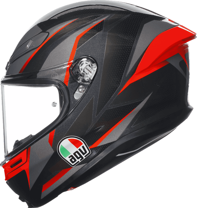 AGV 0101-15626 K6 S Helmet - Slashcut - Black/Gray/Red - 2XL — image 5 of 7