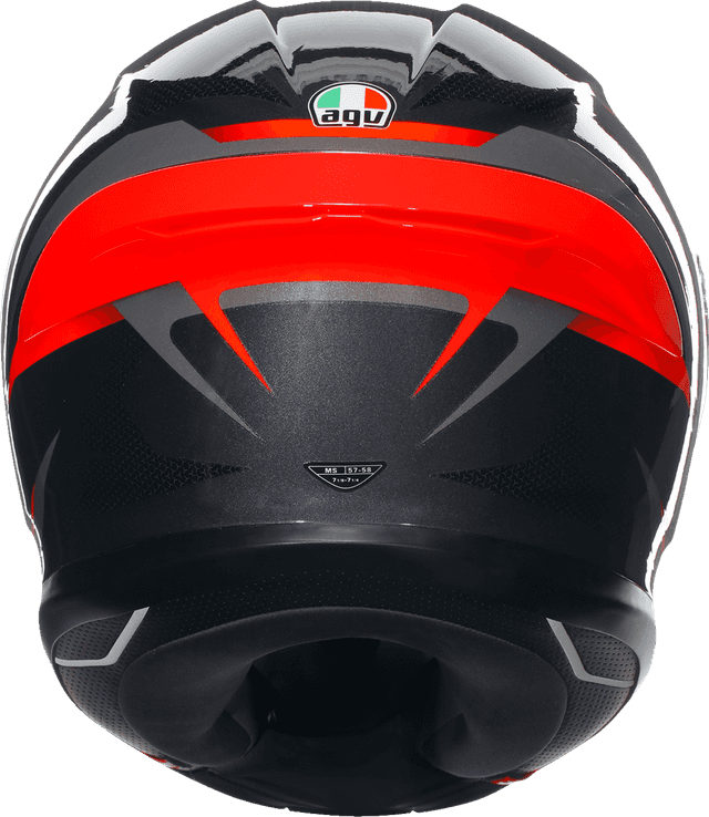 AGV 0101-15626 K6 S Helmet - Slashcut - Black/Gray/Red - 2XL — image 4 of 7