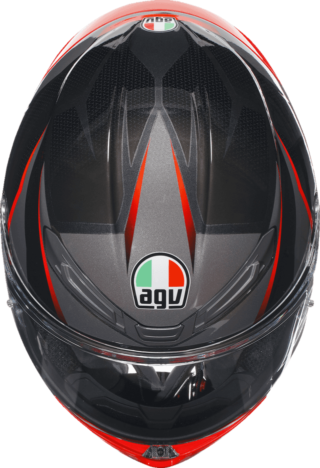 AGV 0101-15626 K6 S Helmet - Slashcut - Black/Gray/Red - 2XL — image 6 of 7