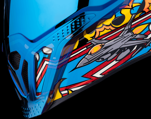 ICON 0101-16012 Airflite™ Helmet - Flyboy - Blue - Medium — image 8 of 14